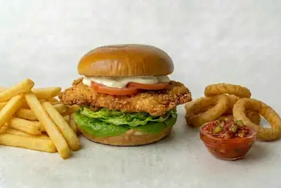 The Golden Mane (Chicken Burger)
